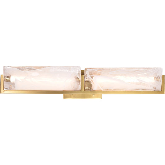 Mingle Bath Sconce by Varaluz in satin brass. Made from unique in a unique style.