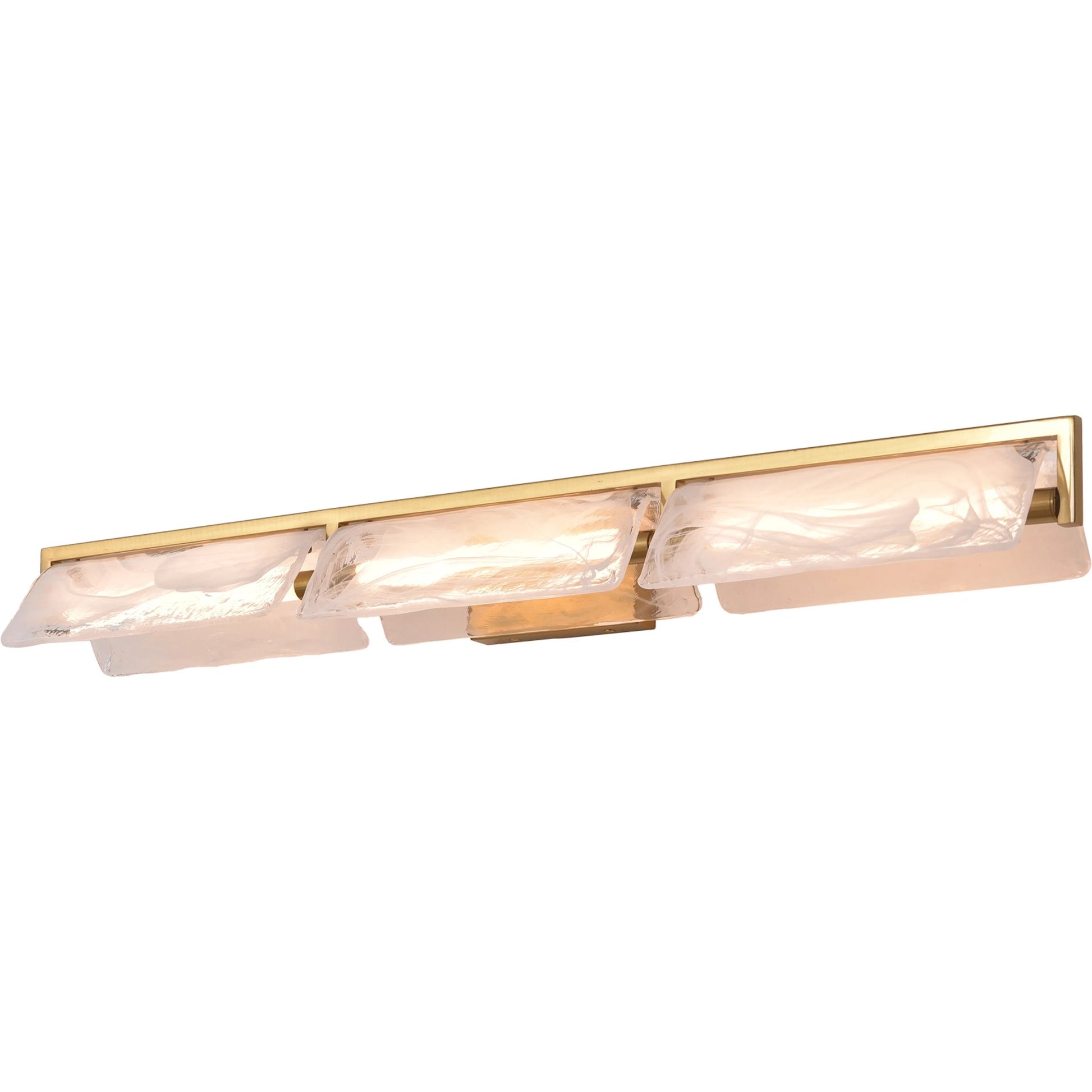 Mingle Bath Sconce by Varaluz in satin brass. Made from unique in a modern style.