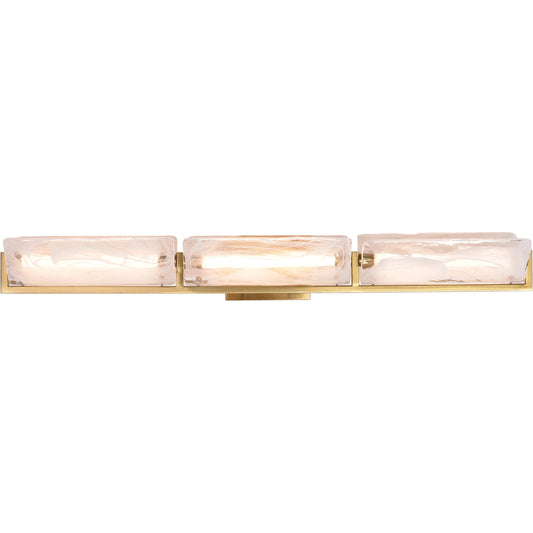 Mingle Bath Sconce by Varaluz in satin brass. Made from unique in a unique style.