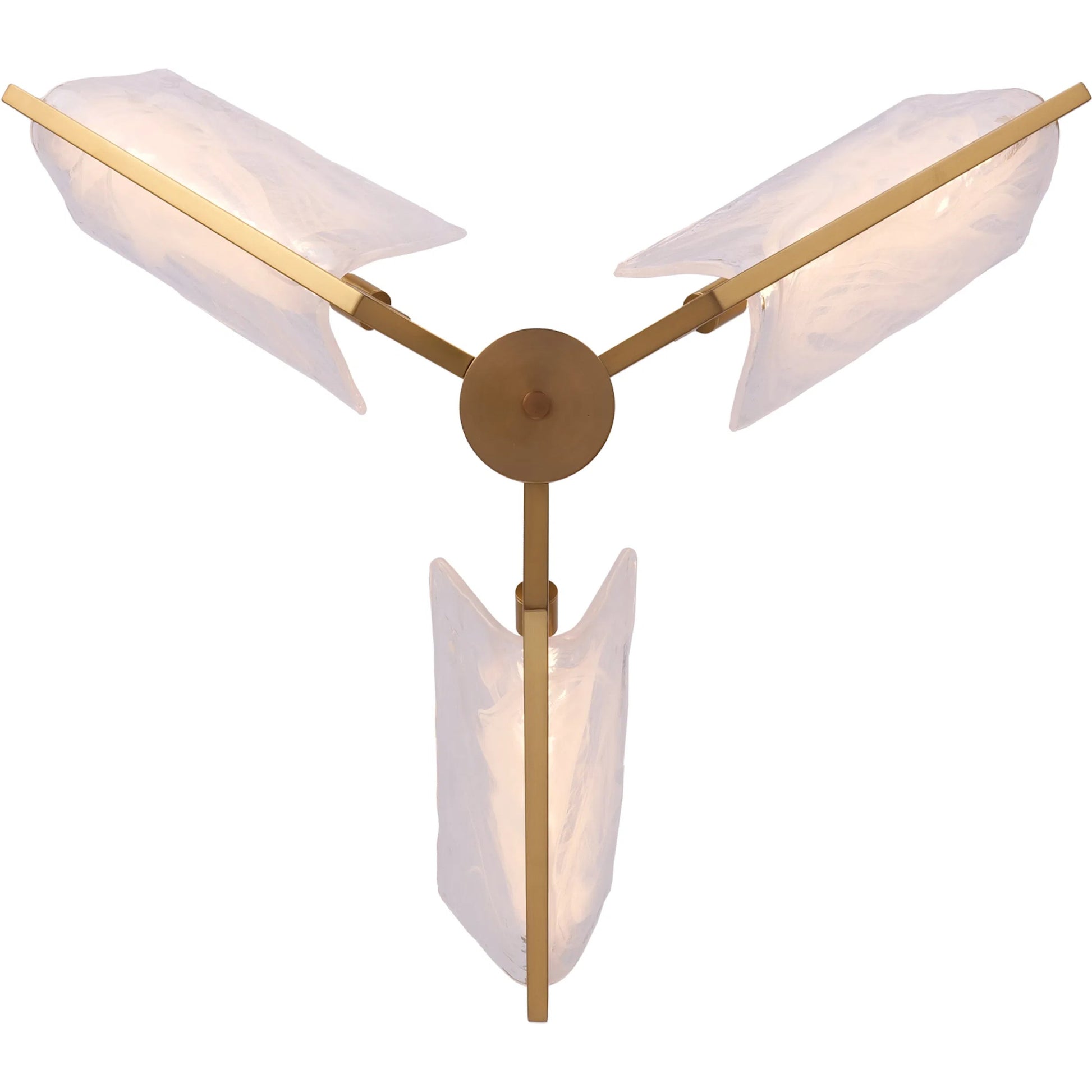 Mingle Chandelier by Varaluz in satin brass. Made from unique in a modern style.