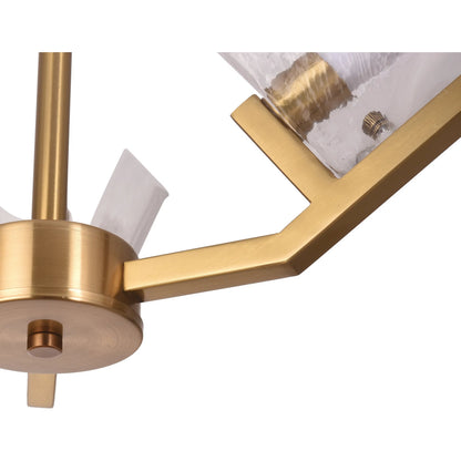 Mingle Chandelier by Varaluz in satin brass. Made from unique in a modern style.