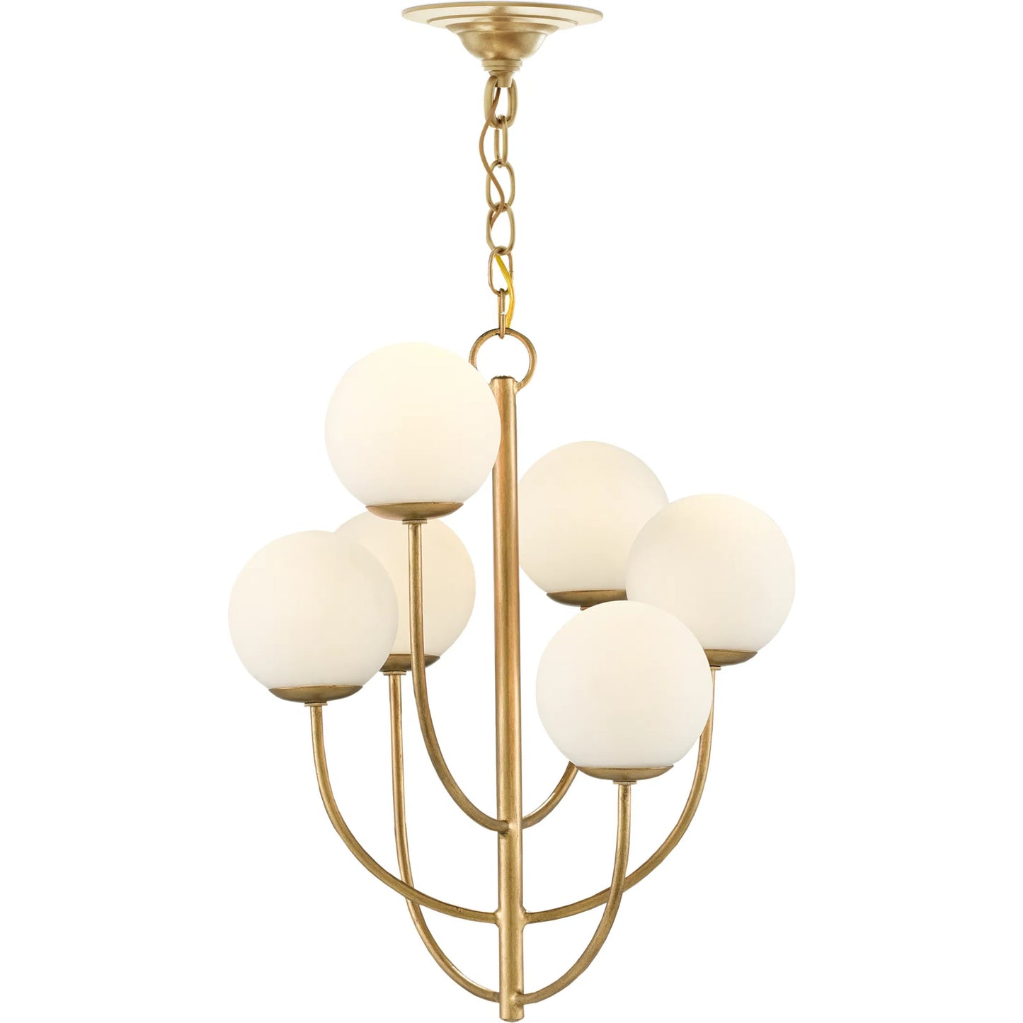 003 SI-1894585 | Additional Silo | Sunnylands Chandelier by Currey and Company in brass. Made from wrought iron, glass in a modern style.