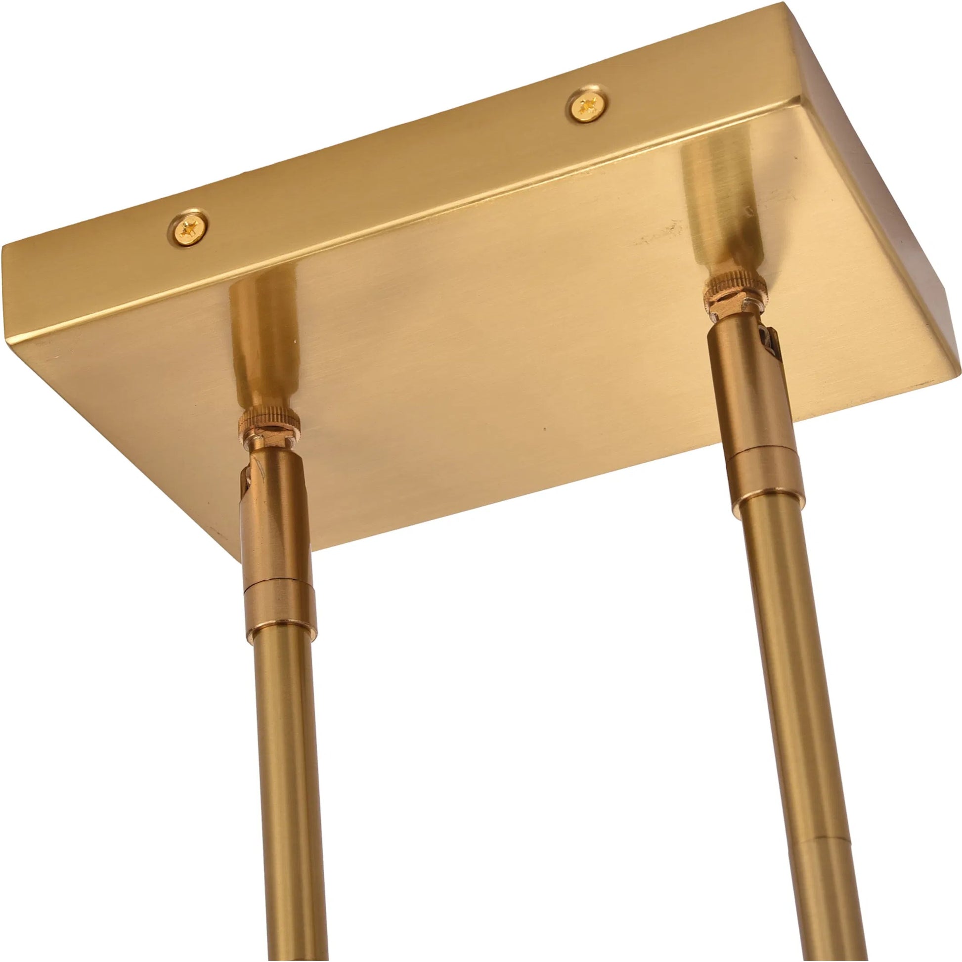 Mingle Linear Chandelier by Varaluz in satin brass. Made from unique in a modern style.