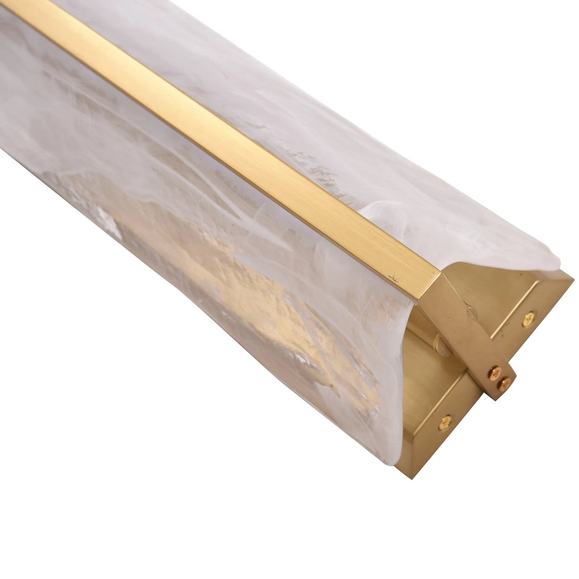 Mingle Tall Sconce by Varaluz in satin brass. Made from unique in a modern style.