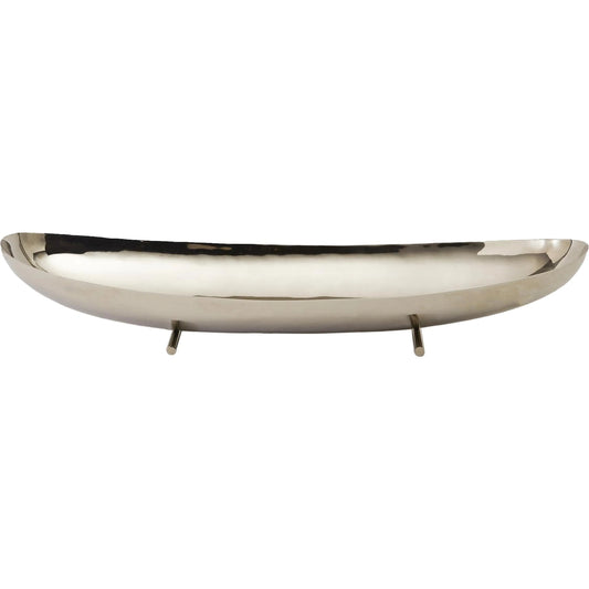 Boat Bowl by Global Views in nickel. Made from solid steel in a modern style.