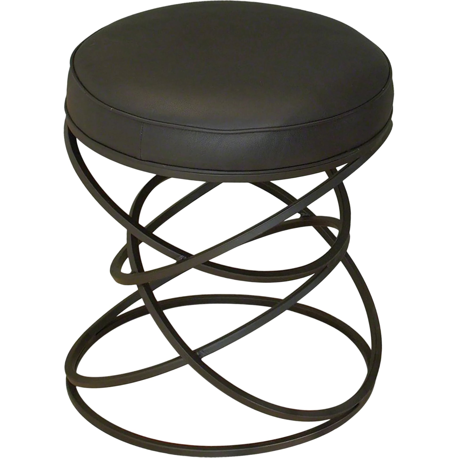 Ring Counter Stool by Global Views in black, brown powder coat. Made from iron in a modern style.