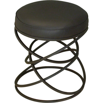 Ring Counter Stool by Global Views in black, brown powder coat. Made from iron in a modern style.