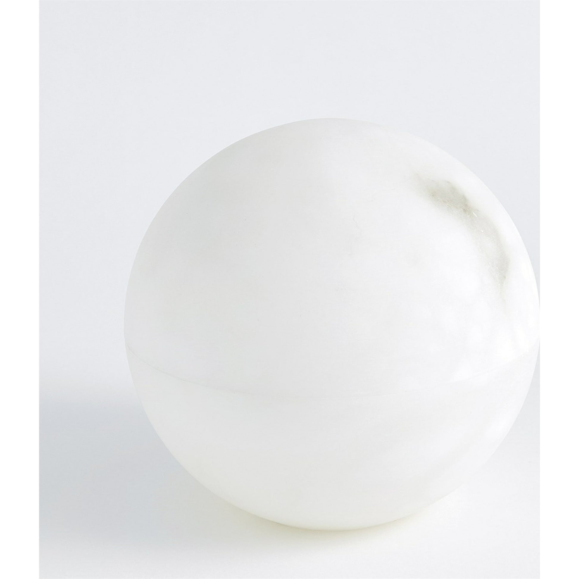 Alabaster Sphere Box by Global Views in white. Made from alabaster in a eclectic & global style.
