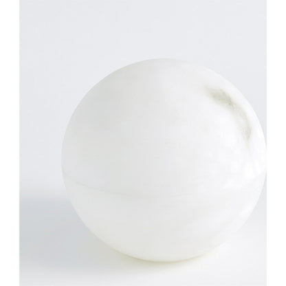 Alabaster Sphere Box by Global Views in white. Made from alabaster in a eclectic & global style.