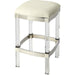 Jordan Leather Counter Stool by Butler Specialty Company. Made from leather, urethane foam (7 fr), acrylic, stainless steel in a modern style.