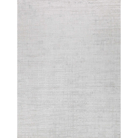 Crescendo 5323 Rug by Exquisite Rugs in ivory. Made from bamboo silk and cotton in a unique style.