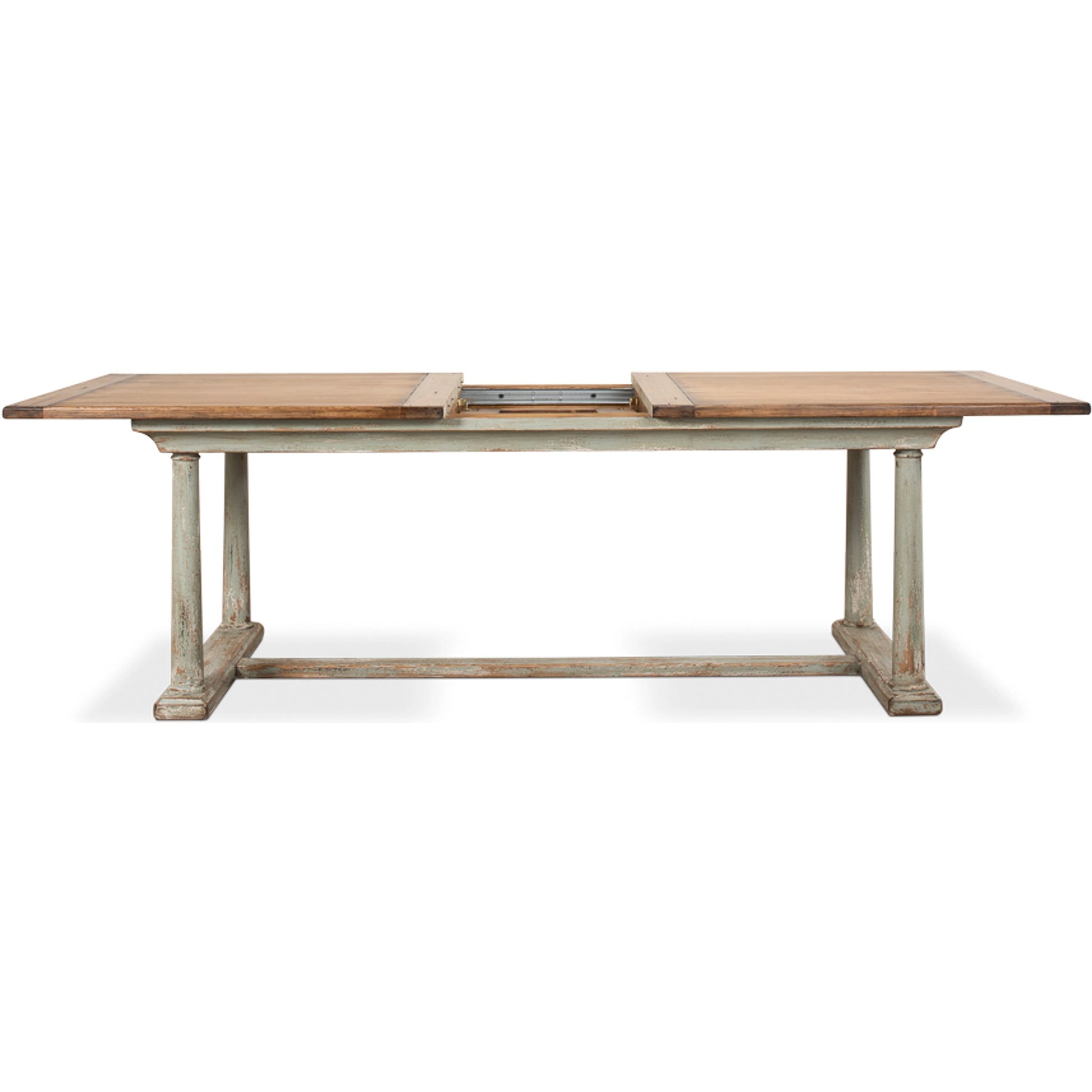 Amelia Dining Table by Sarreid Ltd. in sage, natural. Made from pine in a modern style.