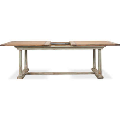 Amelia Dining Table by Sarreid Ltd. in sage, natural. Made from pine in a modern style.