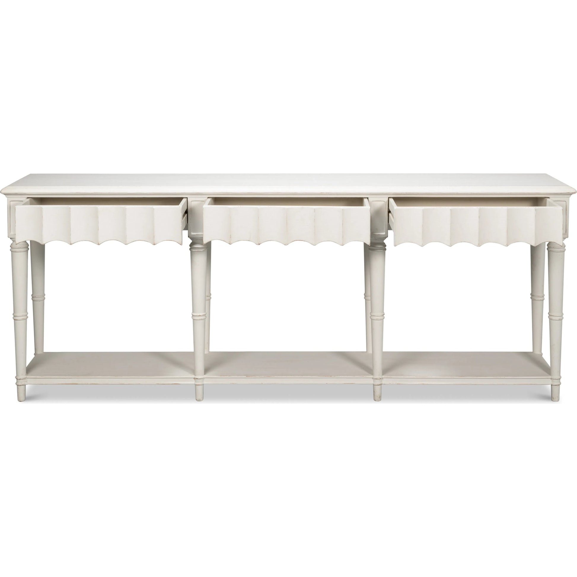 Chantal Console Table by Sarreid Ltd.. Made from pine in a cottage & farmhouse style.
