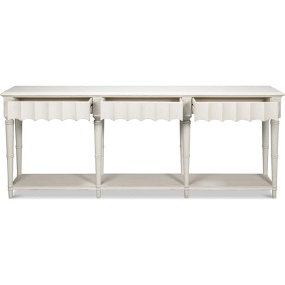 Chantal Console Table by Sarreid Ltd.. Made from pine in a cottage & farmhouse style.