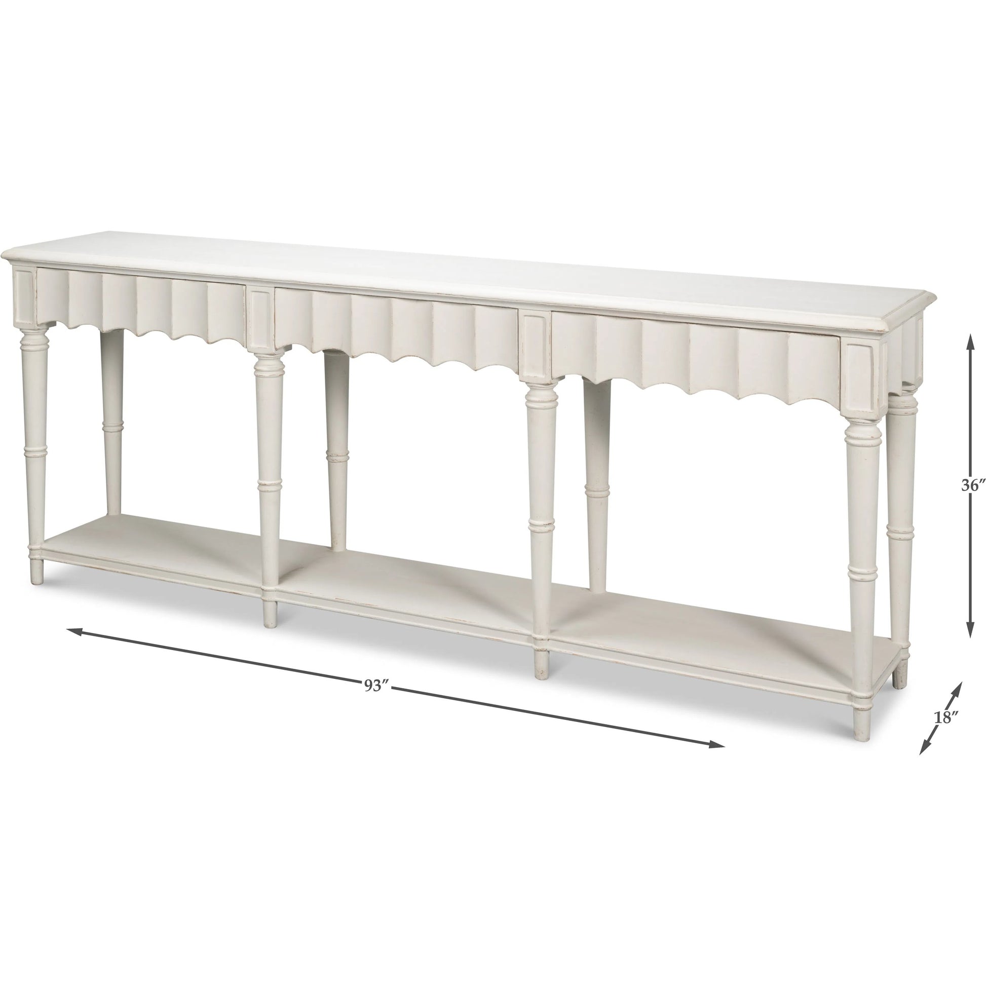 Chantal Console Table by Sarreid Ltd.. Made from pine in a cottage & farmhouse style.