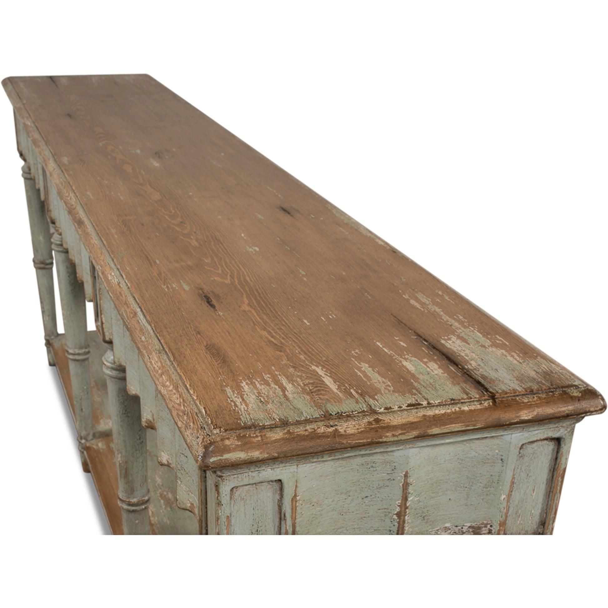 Chantal Console Table by Sarreid Ltd.. Made from pine in a cottage & farmhouse style.