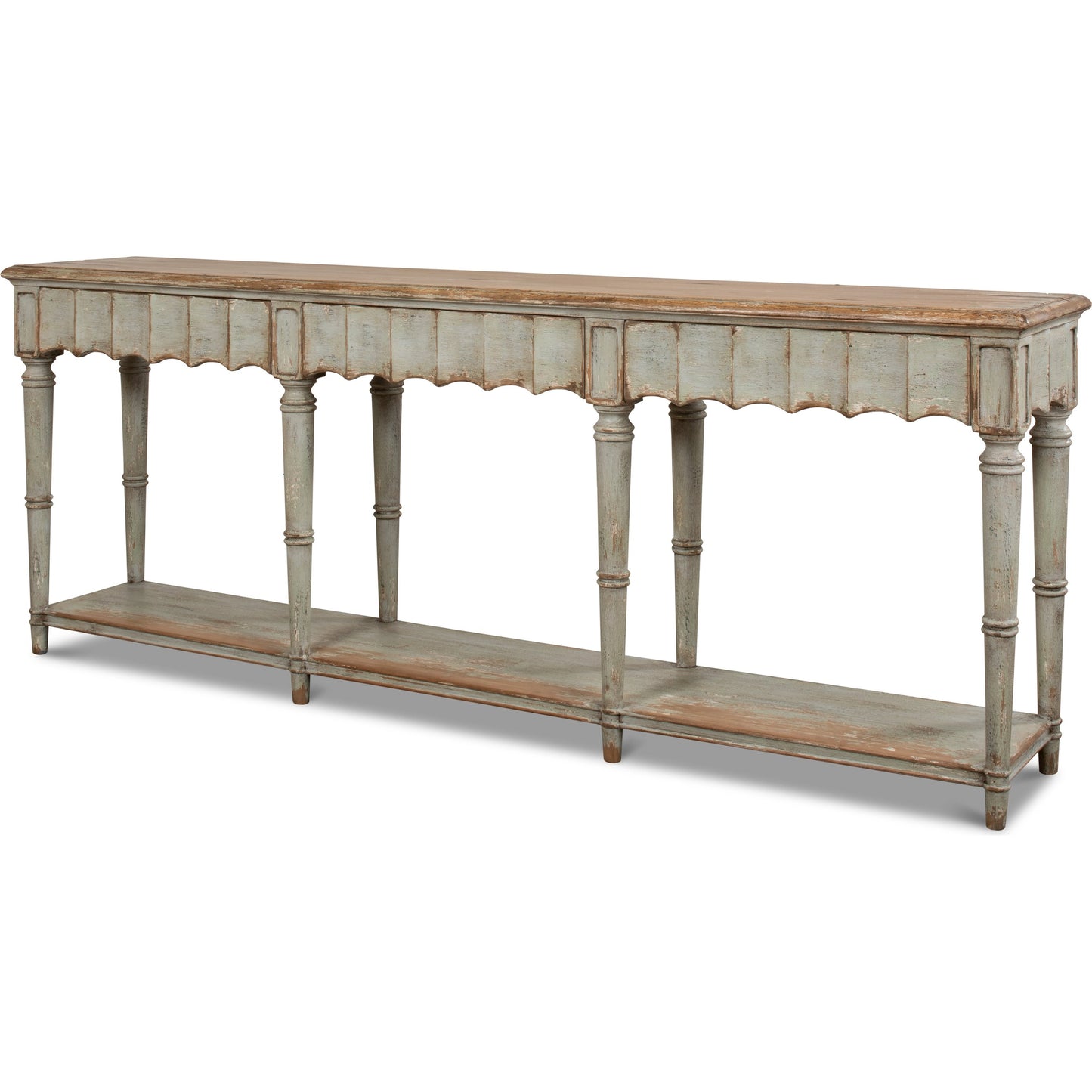 003 SI-1998189 | Additional Silo | Chantal Console Table by Sarreid Ltd.. Made from pine in a cottage & farmhouse style.