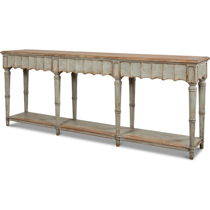 Chantal Console Table by Sarreid Ltd.. Made from pine in a cottage & farmhouse style.