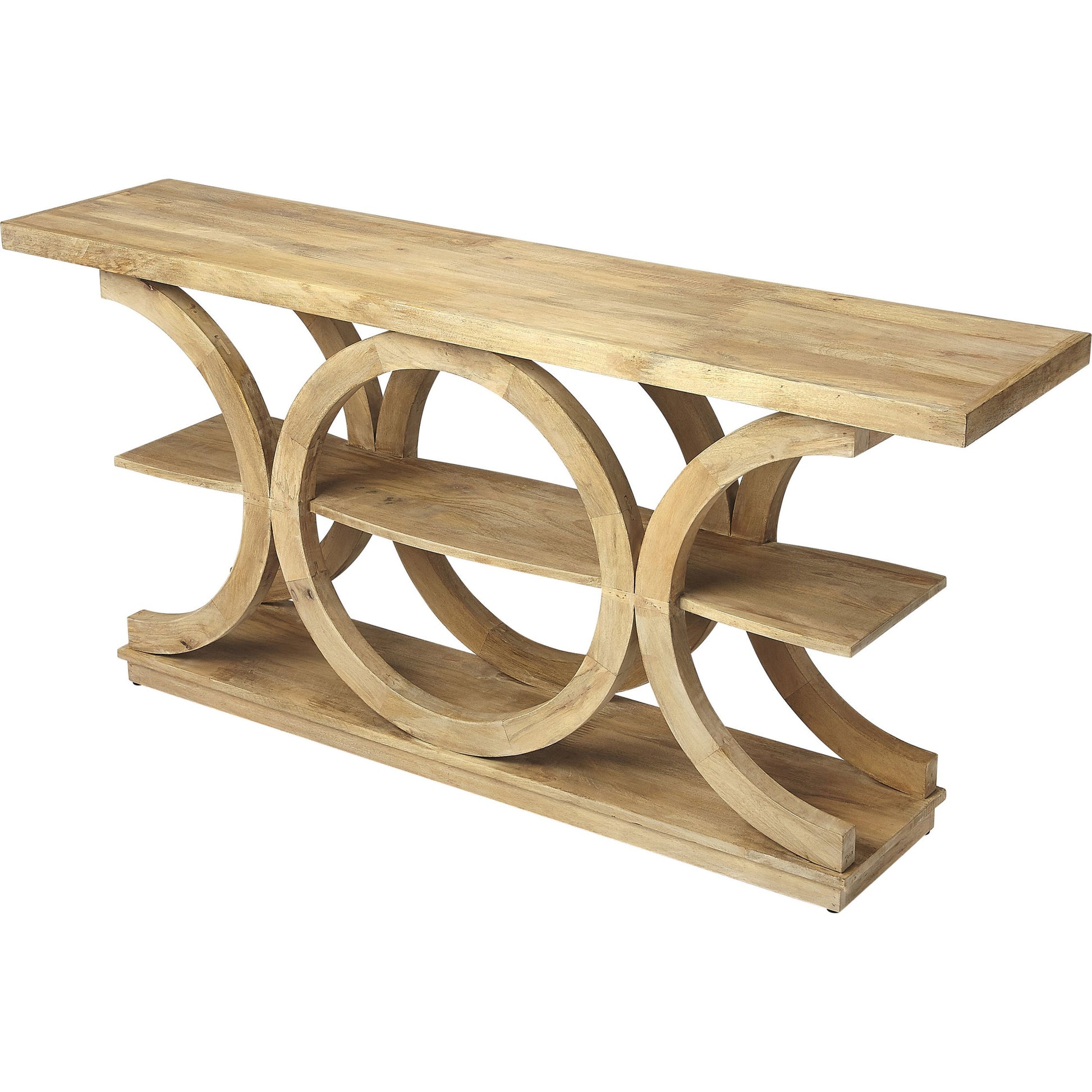 Stowe Rustic Modern Console Table by Butler Specialty Company in natural and natural mango. Made from mango wood solids in a cottage & farmhouse style.