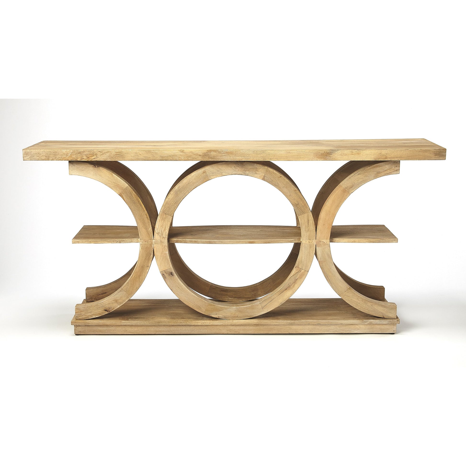 Stowe Rustic Modern Console Table by Butler Specialty Company in natural and natural mango. Made from mango wood solids in a cottage & farmhouse style.