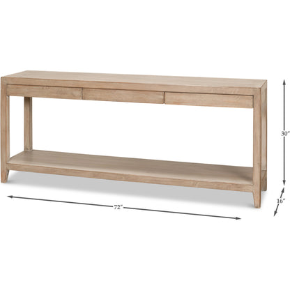 Anton Console Table by Sarreid Ltd.. Made from pine in a modern style.