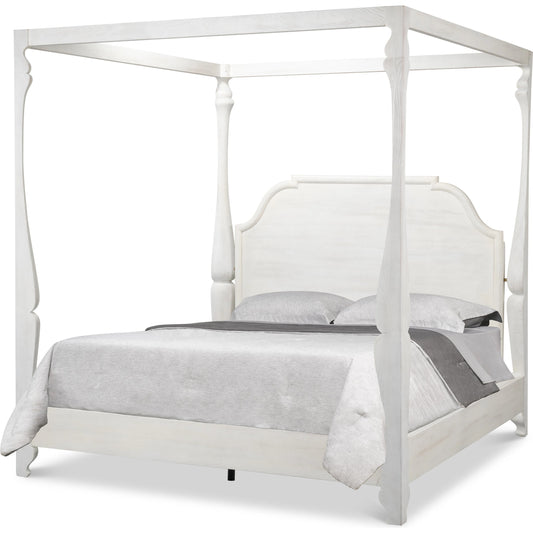 Madeline Bungalow King Bed by Sarreid Ltd.. Made from beechwood, iron, brass in a modern style.