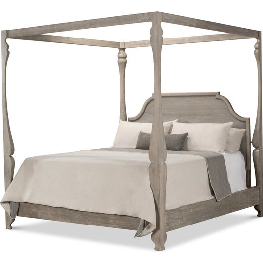 Madeline Bungalow King Bed by Sarreid Ltd.. Made from beechwood, iron, brass in a modern style.