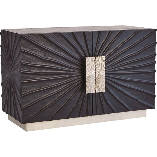 001 SR-701891 | Primary Silo | Pleated Cabinet by Global Views in black, nickel. Made from pine, aluminum, glass, metal in a eclectic & global style.