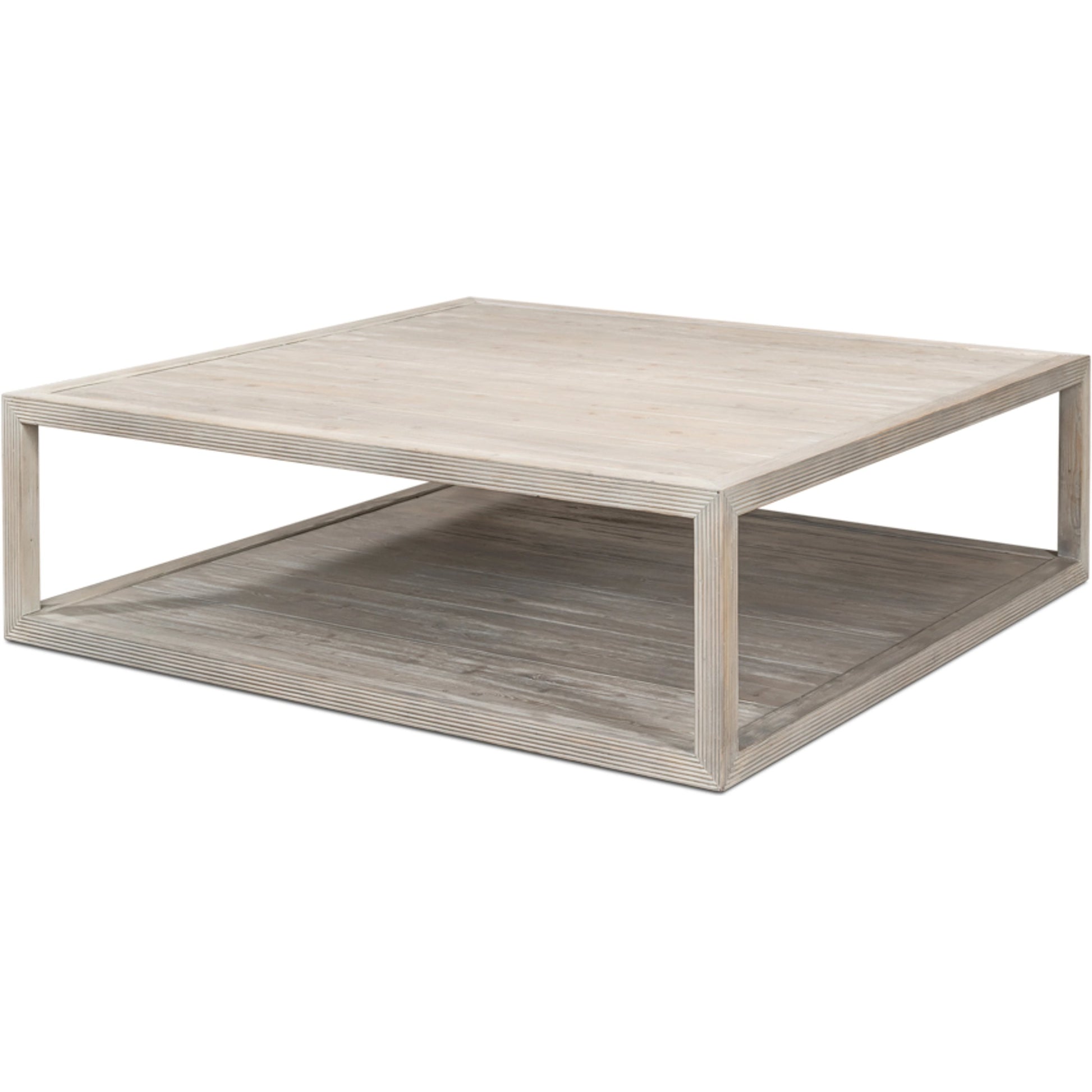 Camden Bungalow Cocktail Table by Sarreid Ltd. in grey thorne. Made from pine in a modern style.