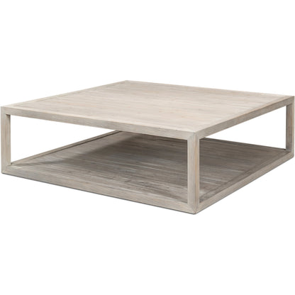 Camden Bungalow Cocktail Table by Sarreid Ltd. in grey thorne. Made from pine in a modern style.