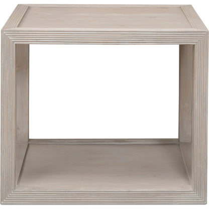 Camden Bungalow Side Table by Sarreid Ltd. in grey thorne. Made from pine in a modern style.