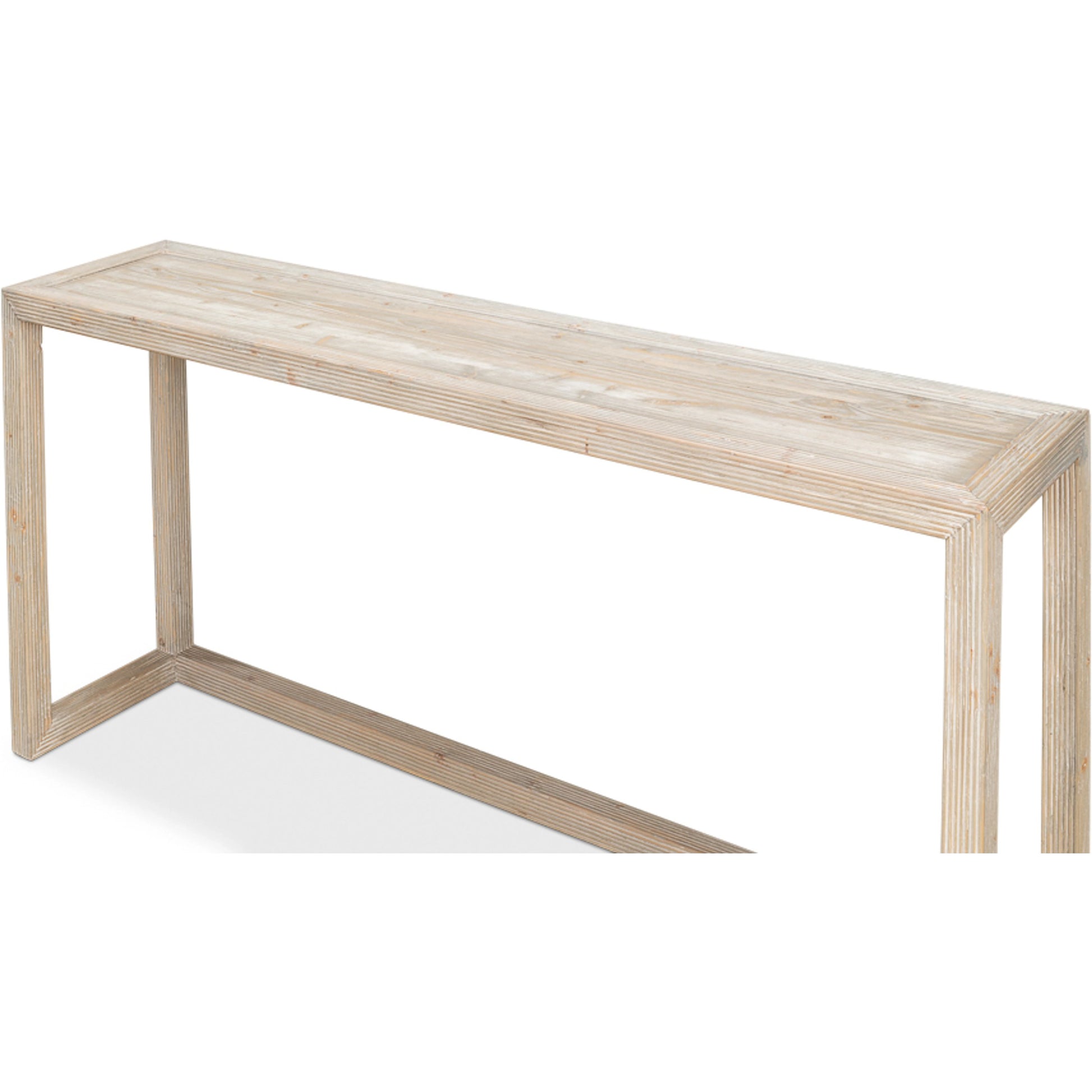 Camden Bungalow Console Table by Sarreid Ltd. in grey thorne. Made from pine in a modern style.