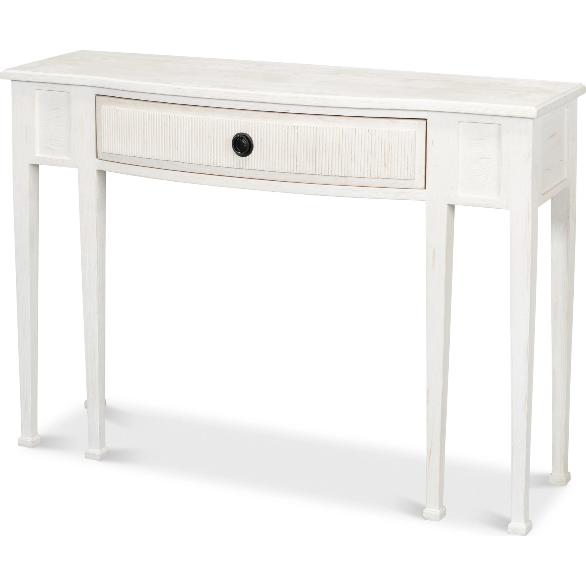 Madora Bungalow Console Table by Sarreid Ltd. in bungalow grey. Made from beechwood in a transitional style.