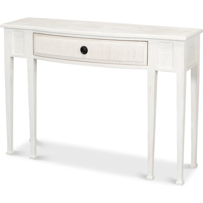 Madora Bungalow Console Table by Sarreid Ltd. in bungalow grey. Made from beechwood in a transitional style.