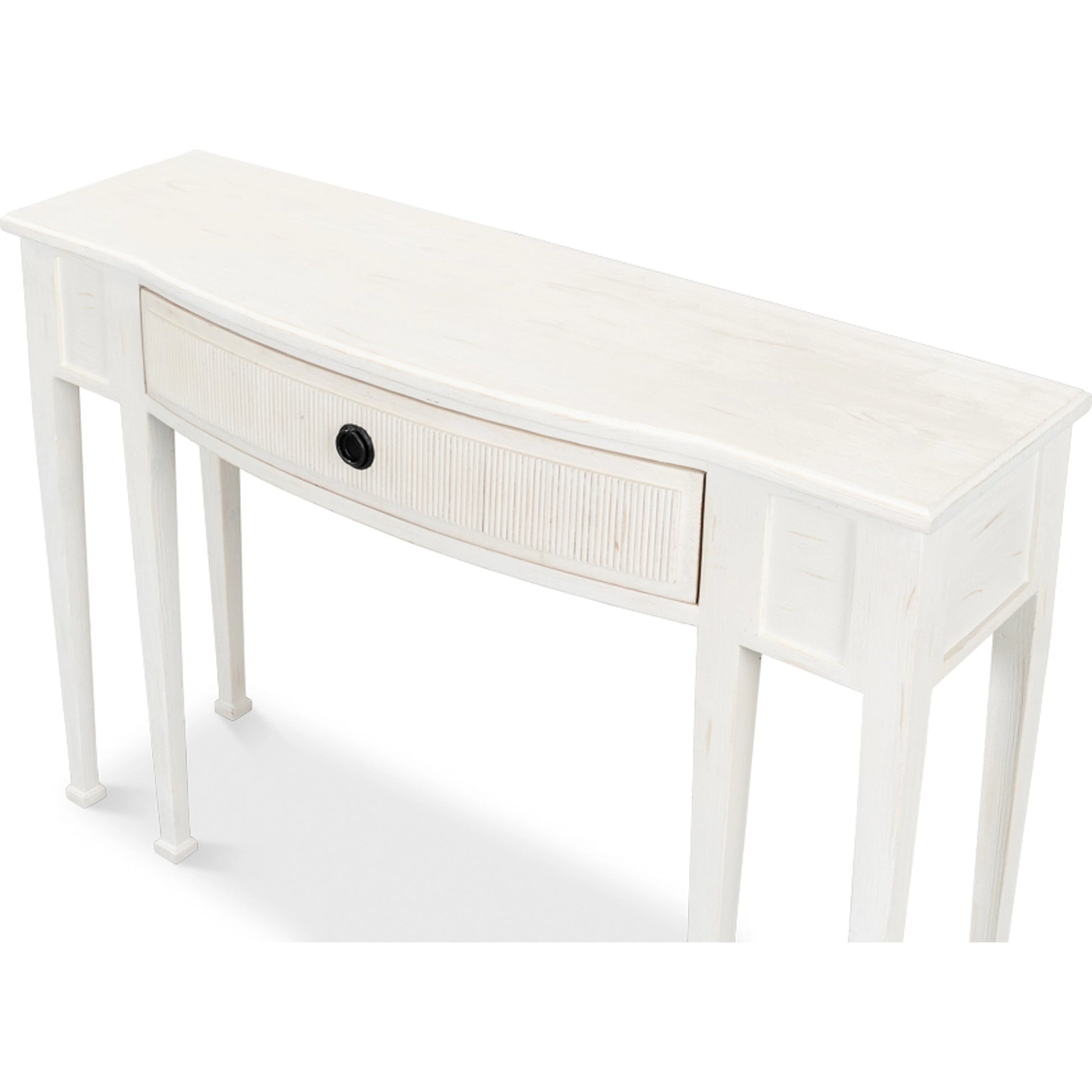 Madora Bungalow Console Table by Sarreid Ltd. in bungalow grey. Made from beechwood in a transitional style.