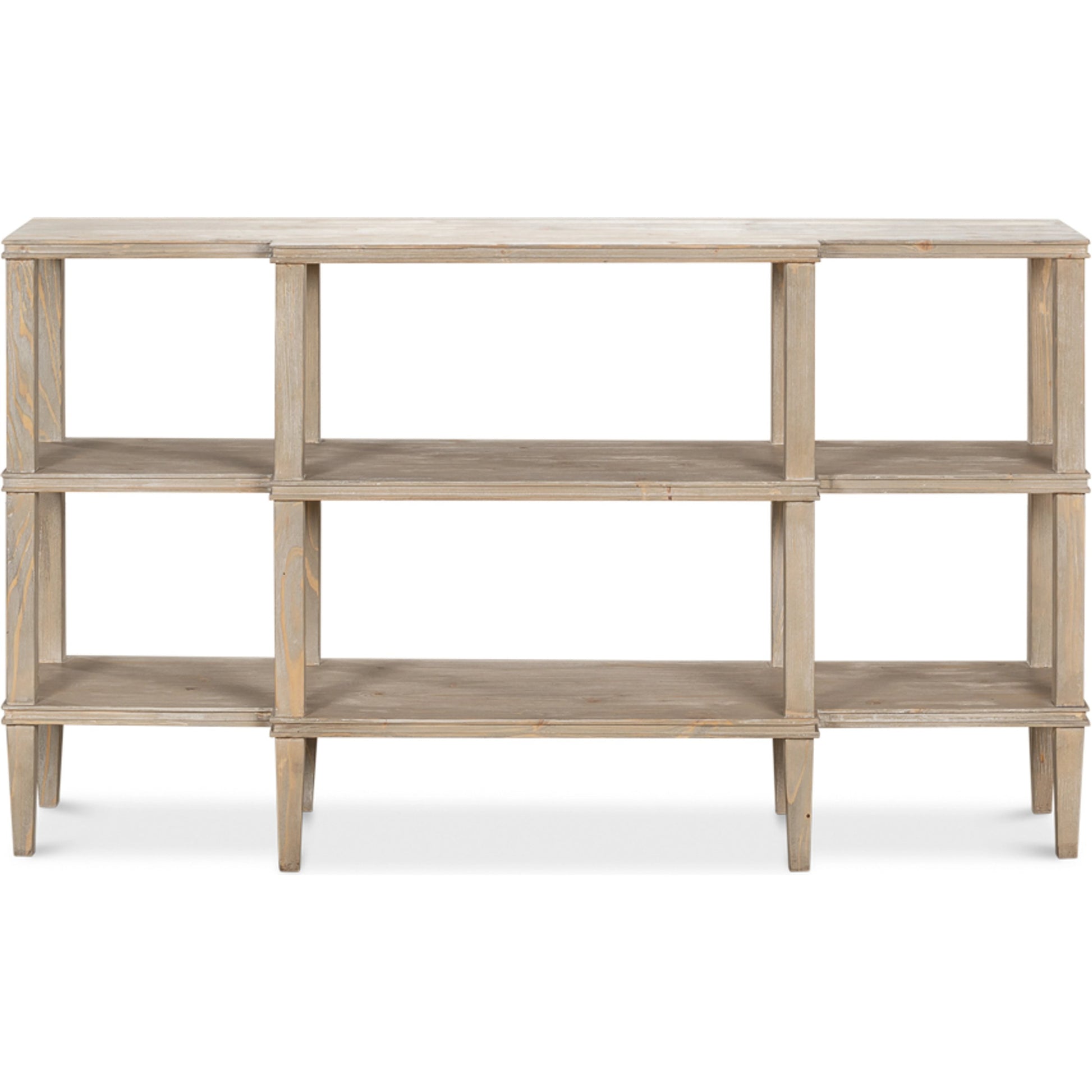 Grange Bungalow Console by Sarreid Ltd. in grey thorne. Made from beechwood in a modern style.
