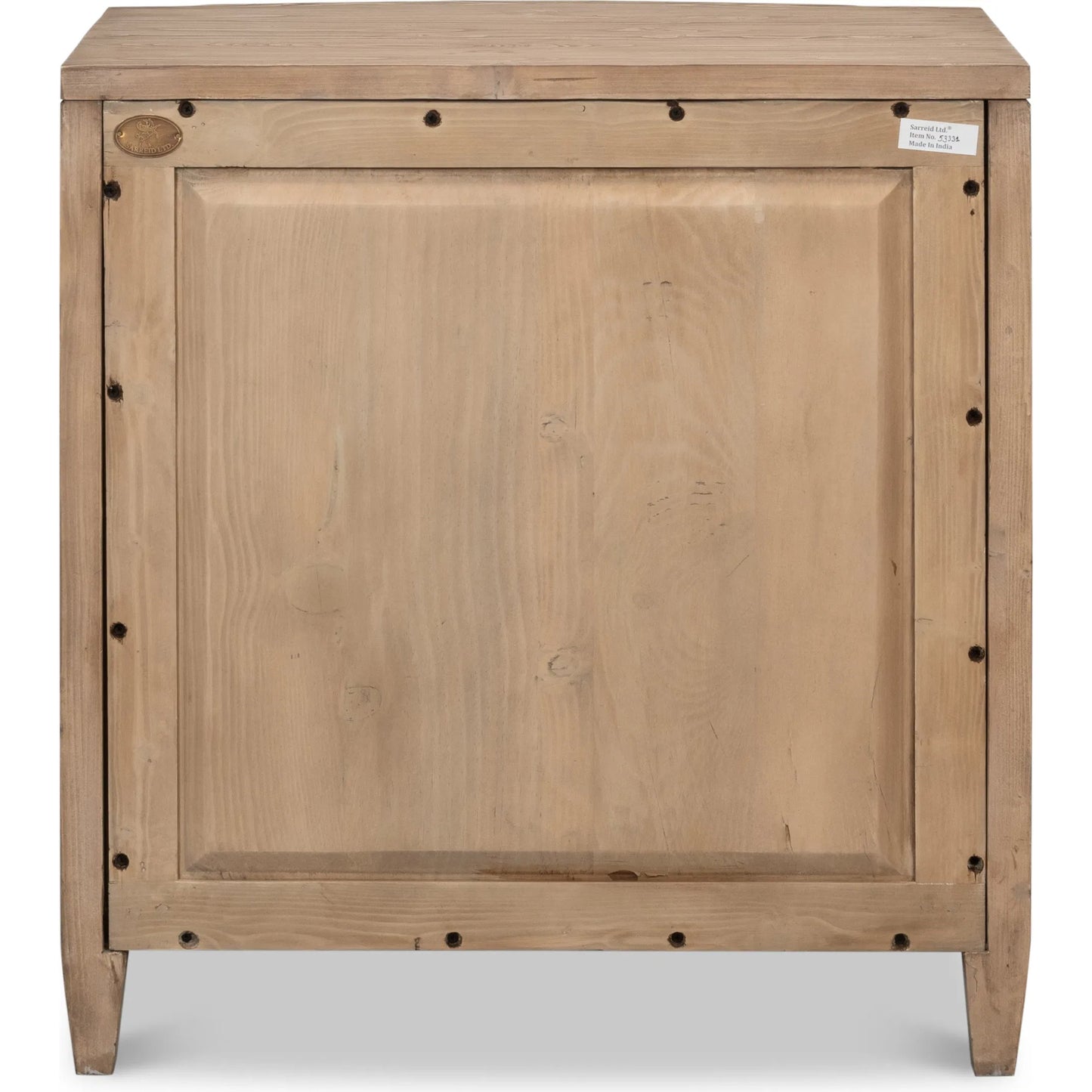 002 SI-2372596 | Additional Silo | Vineyards Door Chest by Sarreid Ltd. in brown. Made from pine wood, cast iron in a transitional style.