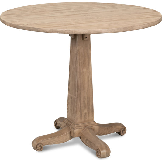 Perry Vineyards Bistro Table by Sarreid Ltd. in flaky pine. Made from pine in a modern style.