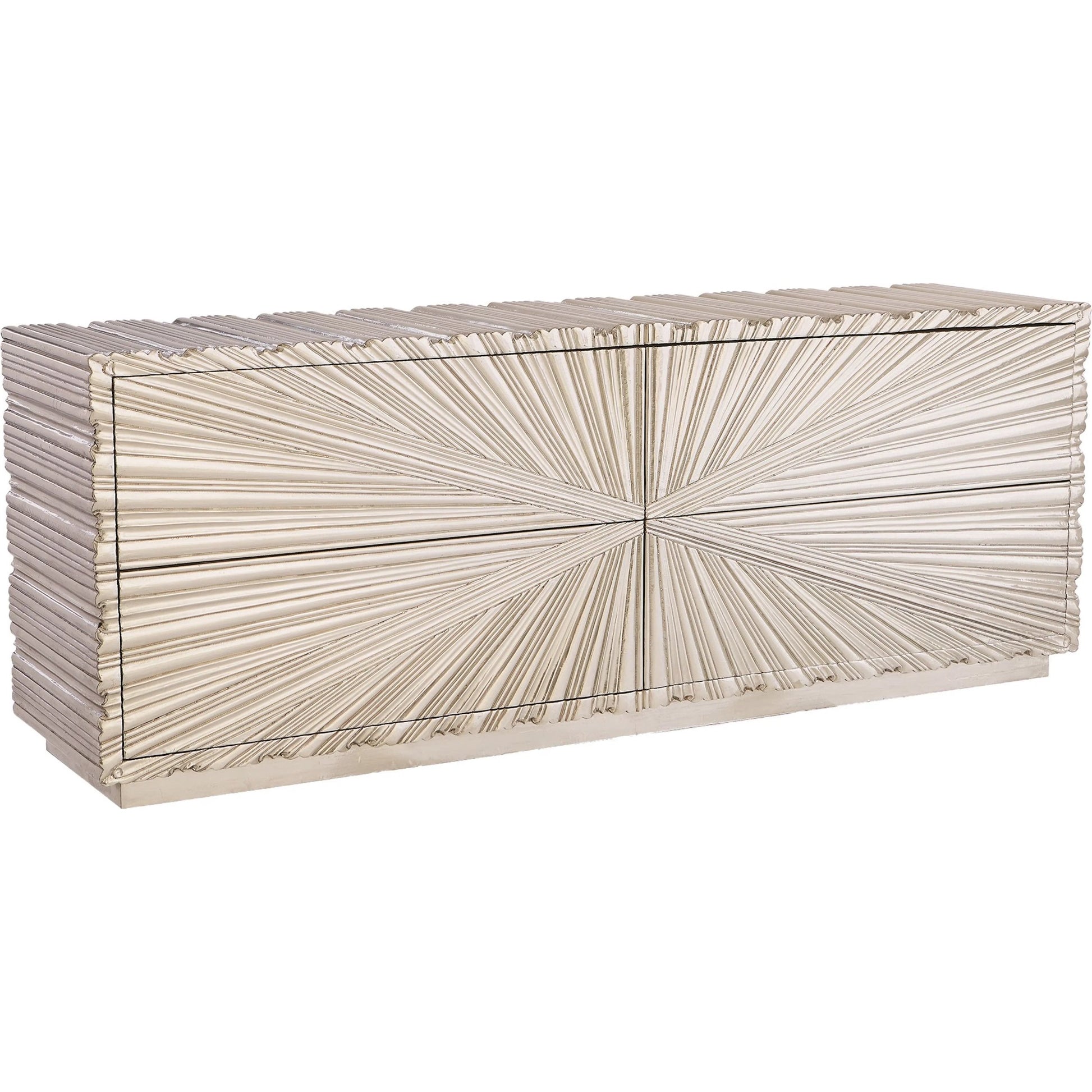 Linenfold Cabinet by Global Views. Made from mdf, brass in a modern style.