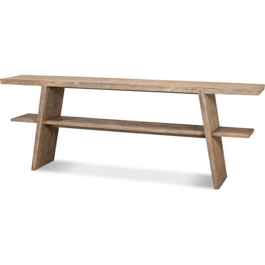 Bodega Vineyards Console Table by Sarreid Ltd. in flaky pine. Made from pine in a modern style.
