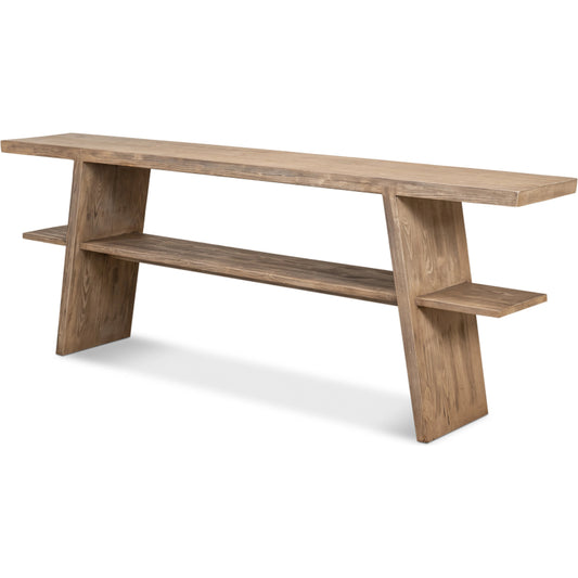 Bodega Vineyards Console Table by Sarreid Ltd. in flaky pine. Made from pine in a modern style.
