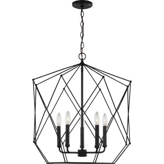 Zarra Large Five Light Lantern by Visual Comfort & Co.. Made from steel in a unique style.