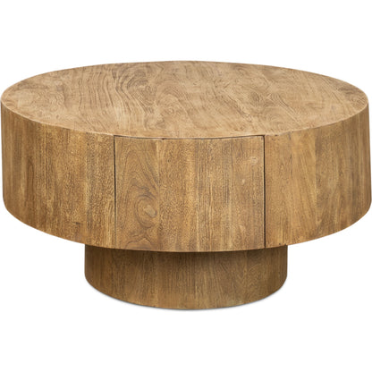 Old Barnwood Cocktail Table by Sarreid Ltd. in wheat. Made from acacia wood in a modern style.