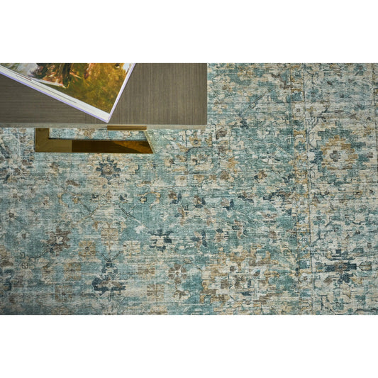 Kensington 5339 Rug by Exquisite Rugs in blue. Made from wool, bamboo silk in a unique style.