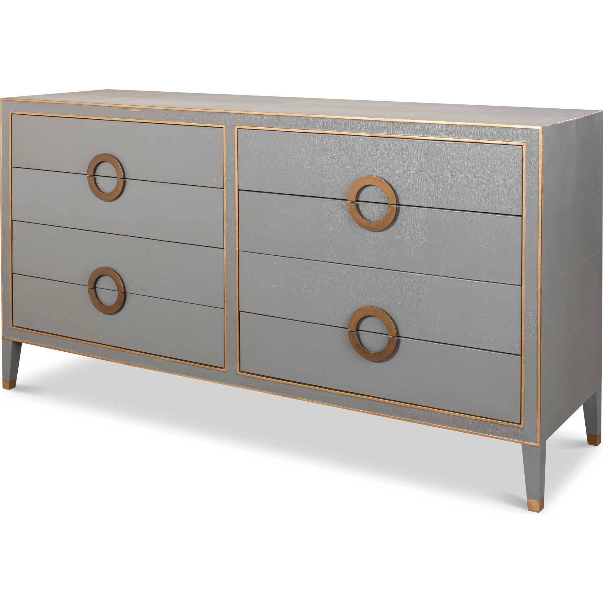 Gabriella Chest of Drawers by Sarreid Ltd.. Made from wood, embossed shagreen leather in a modern style.