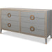 Gabriella Chest of Drawers by Sarreid Ltd.. Made from wood, embossed shagreen leather in a modern style.