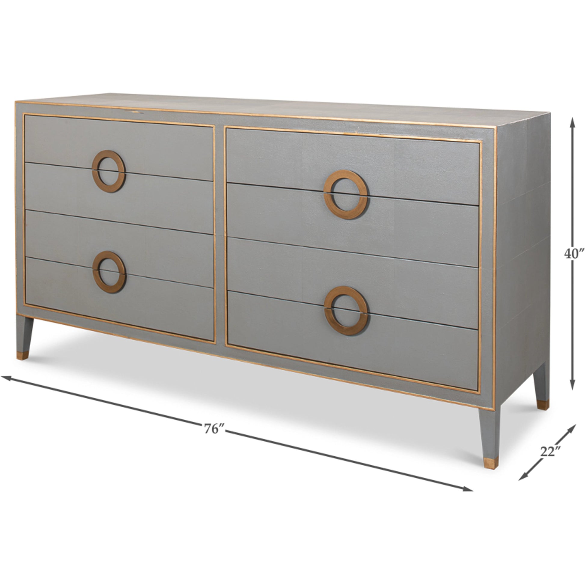 Gabriella Chest of Drawers by Sarreid Ltd.. Made from wood, embossed shagreen leather in a modern style.