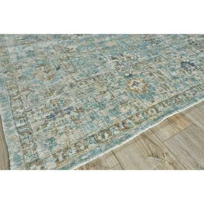 Kensington 5339 Rug by Exquisite Rugs in blue. Made from wool, bamboo silk in a unique style.