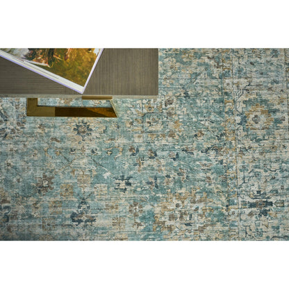 Kensington 5339 Rug by Exquisite Rugs in blue. Made from wool, bamboo silk in a unique style.